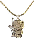 Hello kitty Steel Gold Plated Pendant With Link Chain