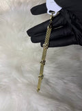 18k gold nugget heart bracelet